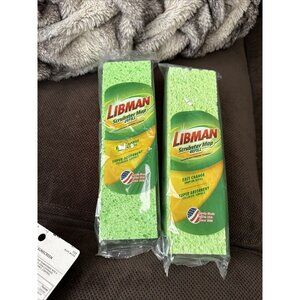 Libman SCRUBSTER Scrubber Mop Head Refill Sponge Lot of 2 SEALED Made in USA